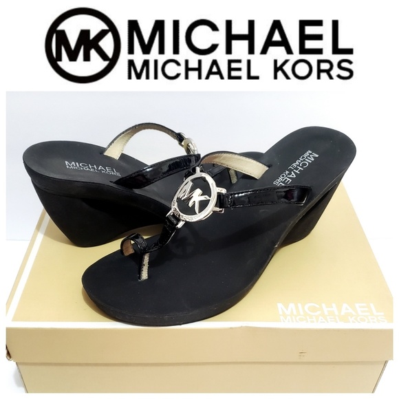 MICHAEL Michael Kors Shoes - Michael Kors Logo Wedge Sandal Size 8M